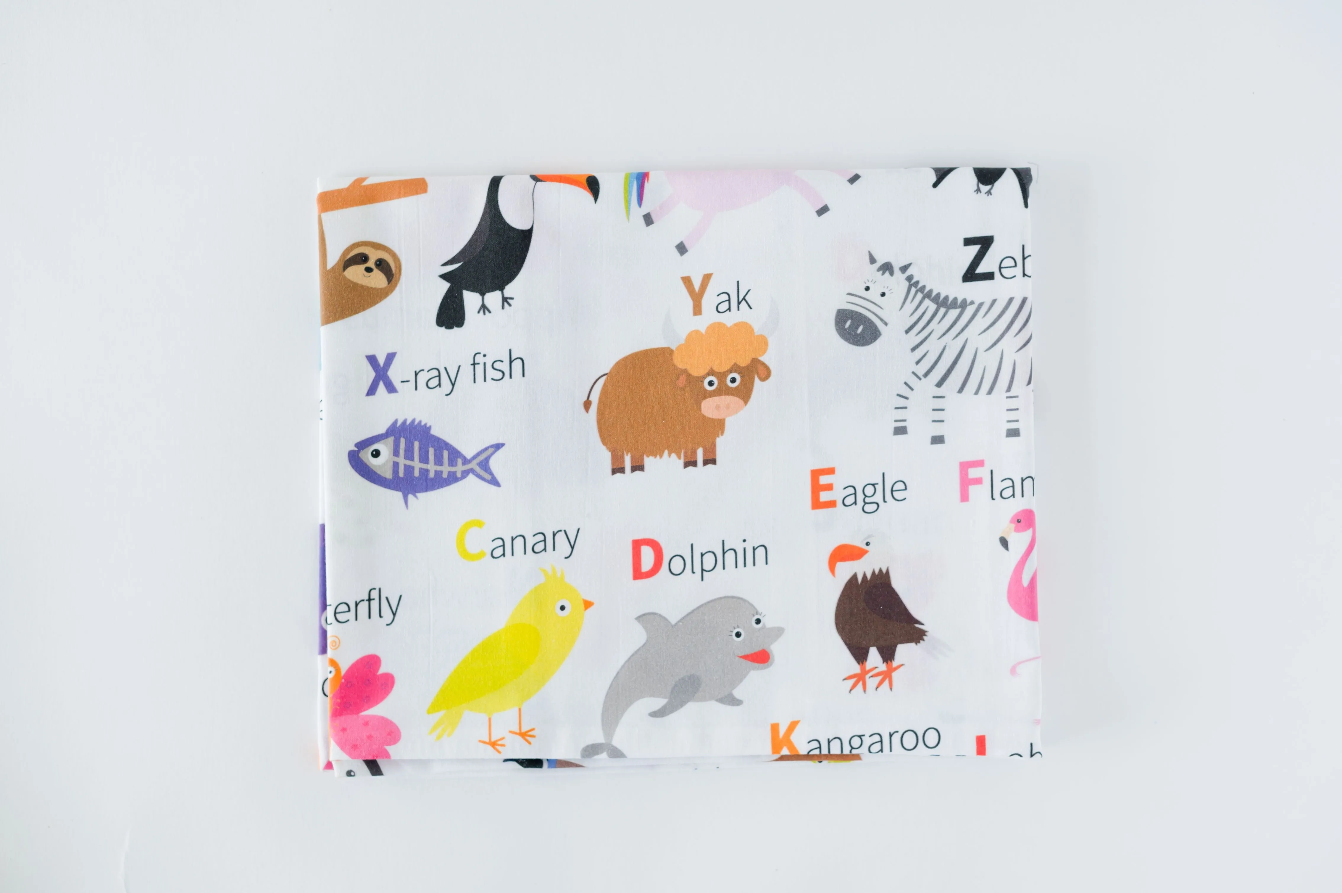 100% Cotton Toddler Pillowcase – Alphabet