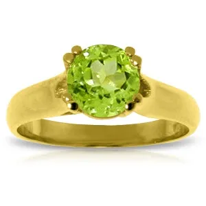 1.1 Carat 14K Solid Yellow Gold Adequate Desire Peridot Ring