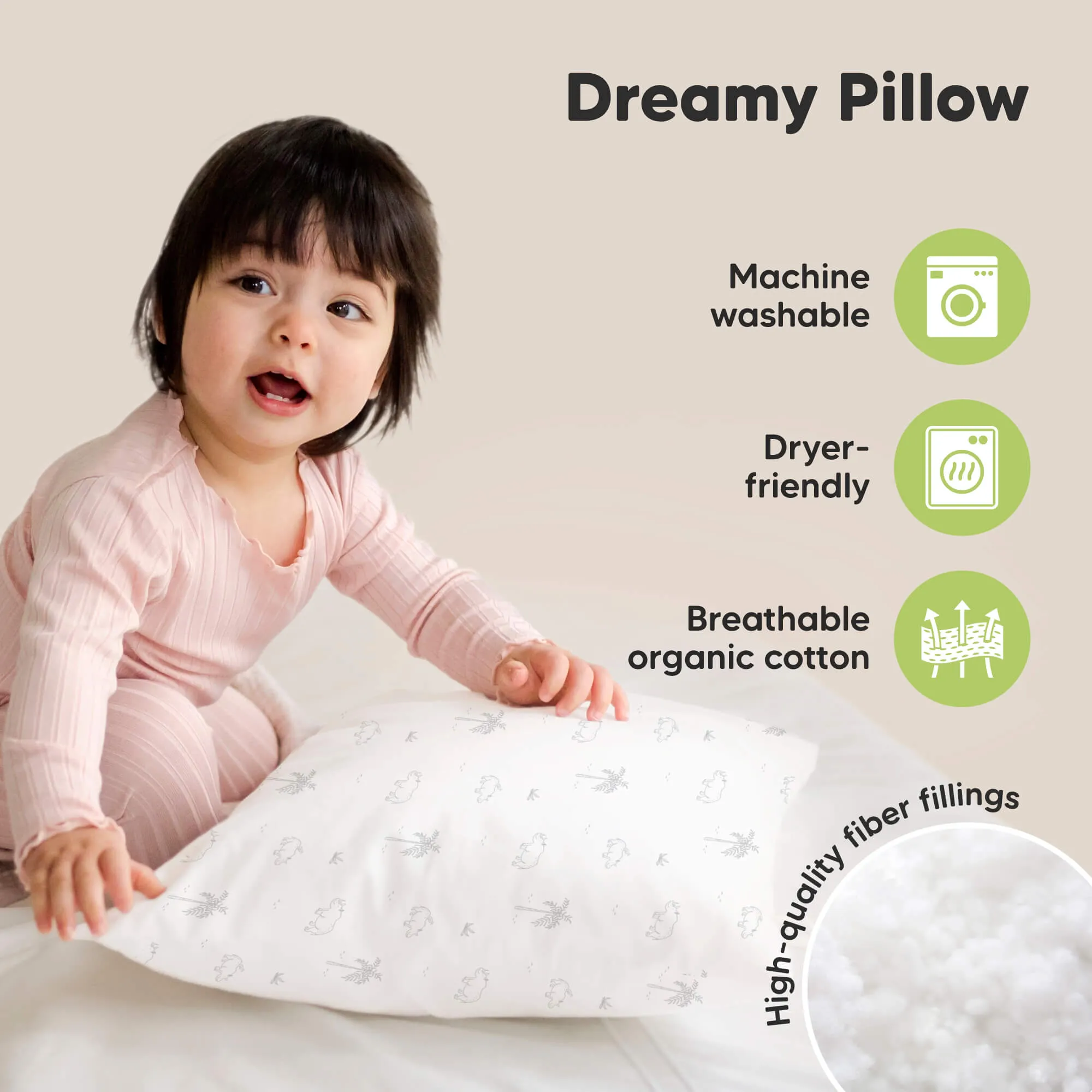 2-Pack Toddler Pillows (Wild Horns)