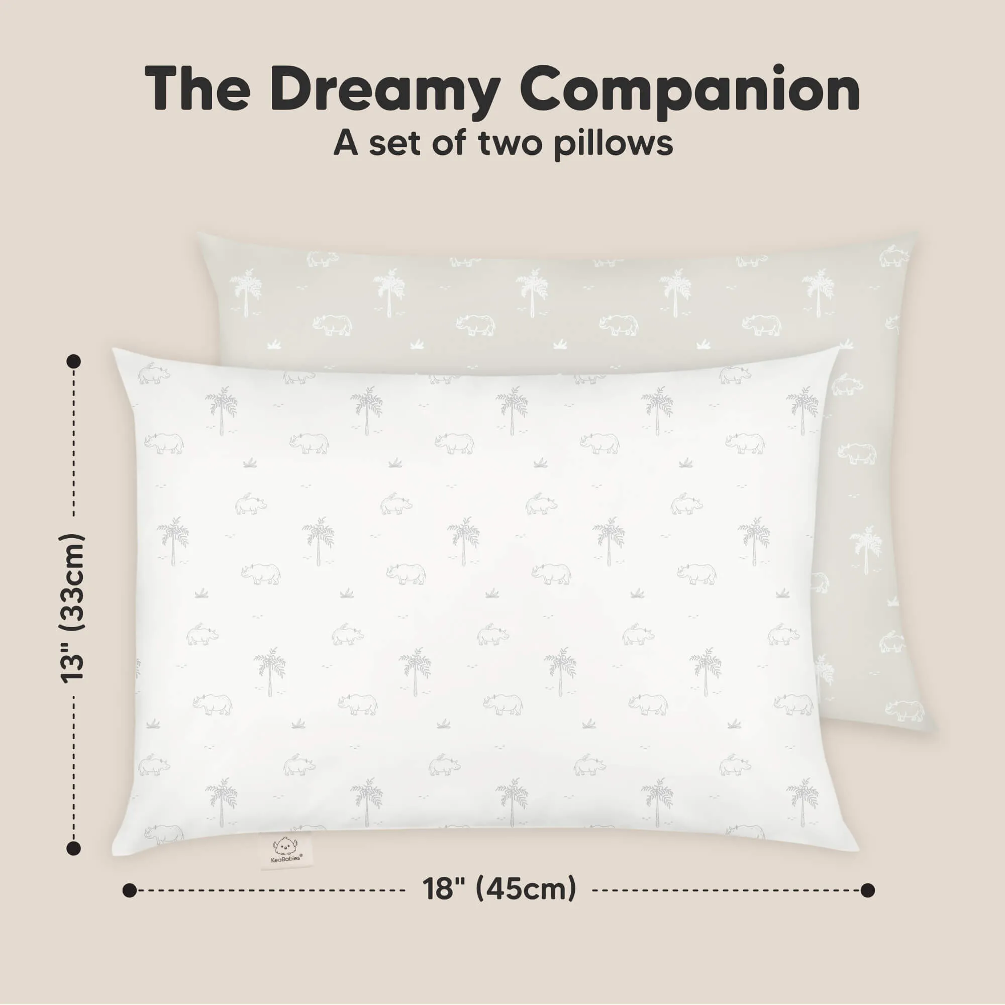 2-Pack Toddler Pillows (Wild Horns)