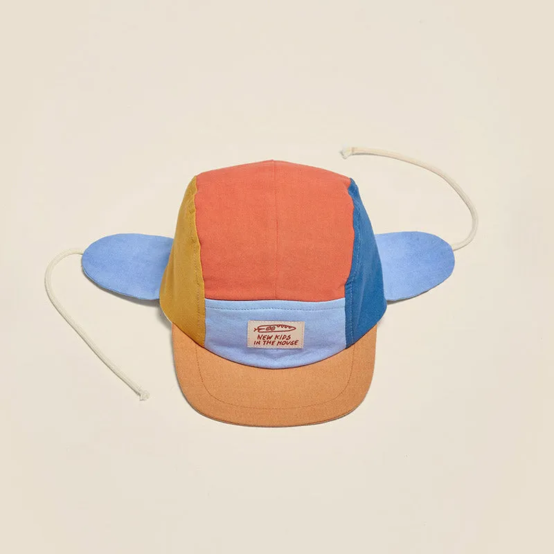 5 Panel Cap with Ears ''Wolly Washed-Out Multi''