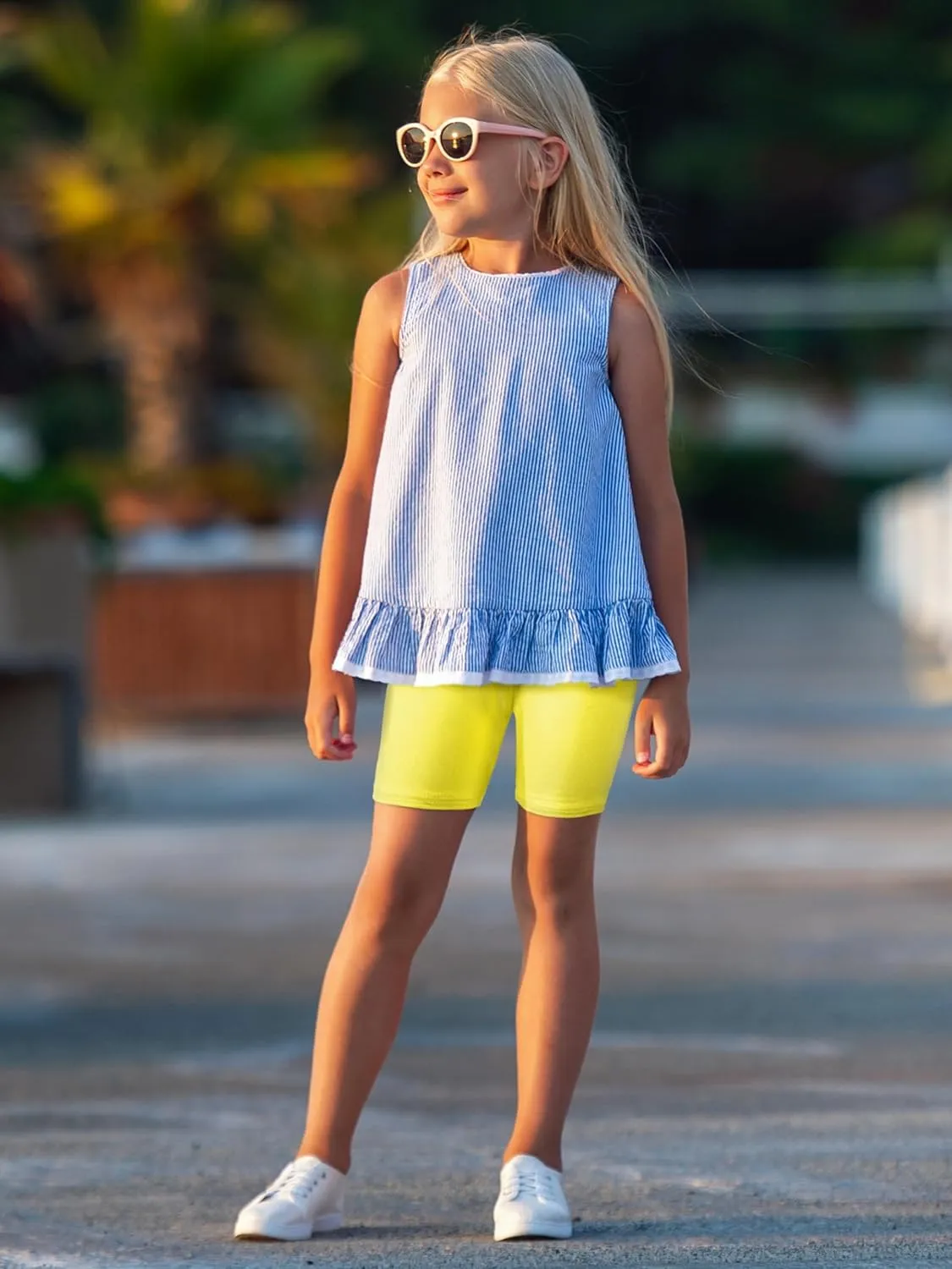 6 Pack Girls Bike Shorts Cartwheel Toddler Biker Under Dress Dance Multi-Color Kids Shorts Girls Clothes