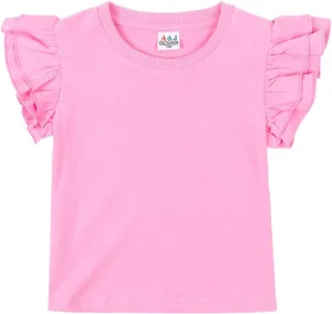 A&J DESIGN Baby & Toddler Girl Ruffle Heavyweight T-Shirts 12M-4T