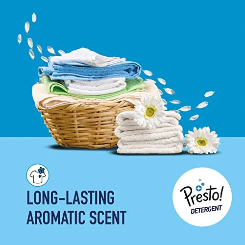 Amazon Brand - Presto! Super Blue Detergent Powder 8 Kg Twin (4Kg   4Kg) Pack