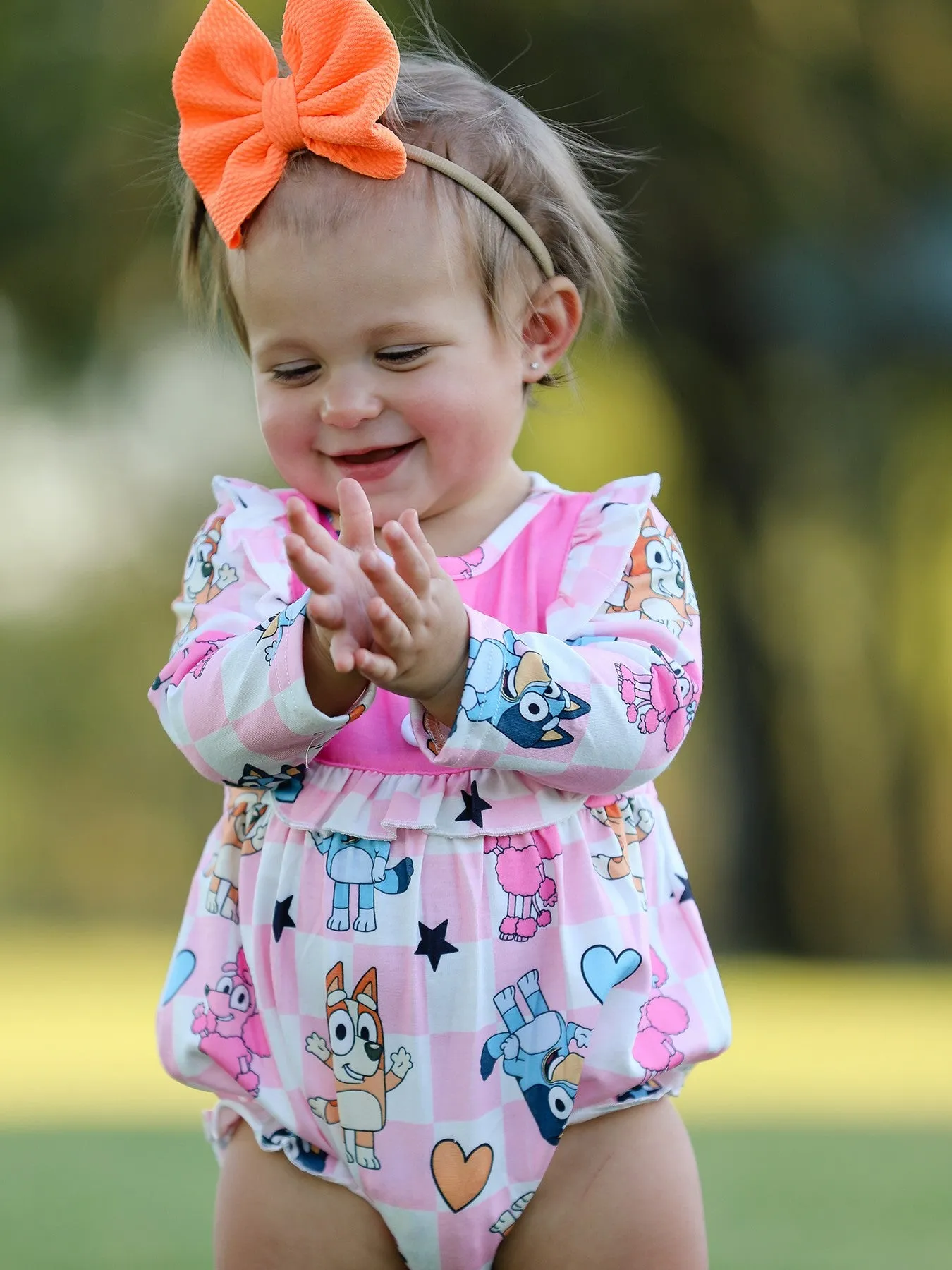 Baby Girls Cartoon Print Romper