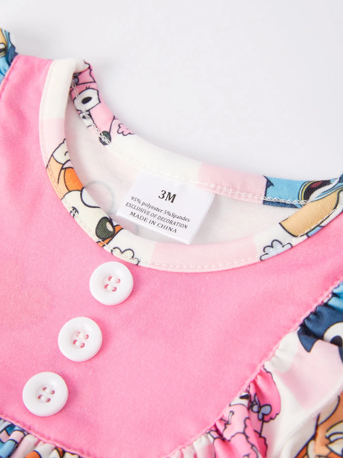 Baby Girls Cartoon Print Romper