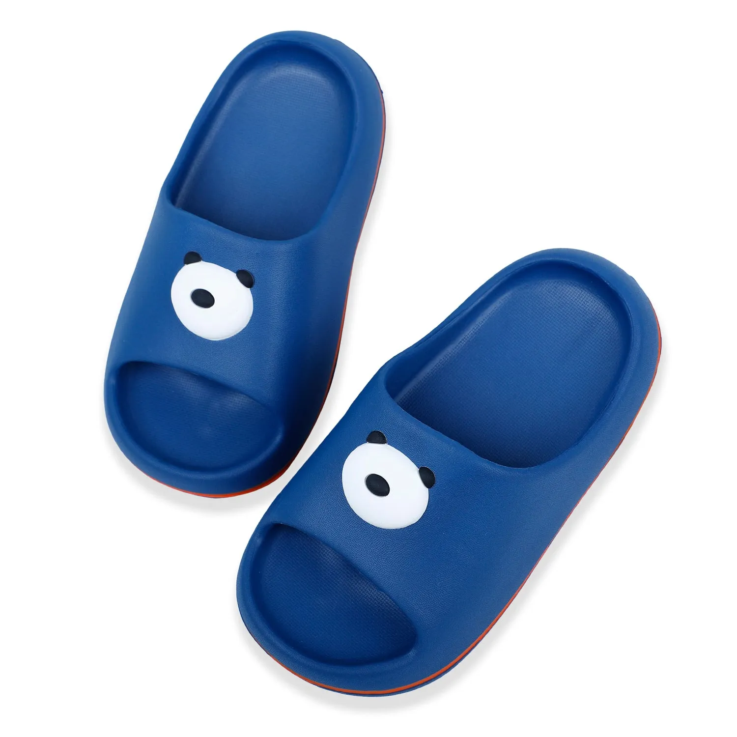 Baby Moo Panda Flip Flop Sliders - Blue
