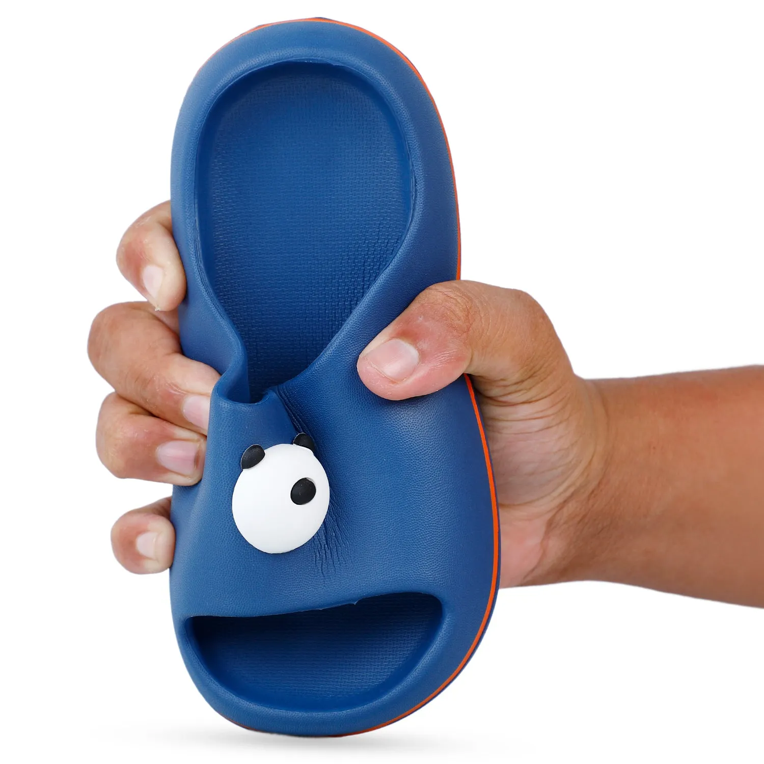 Baby Moo Panda Flip Flop Sliders - Blue