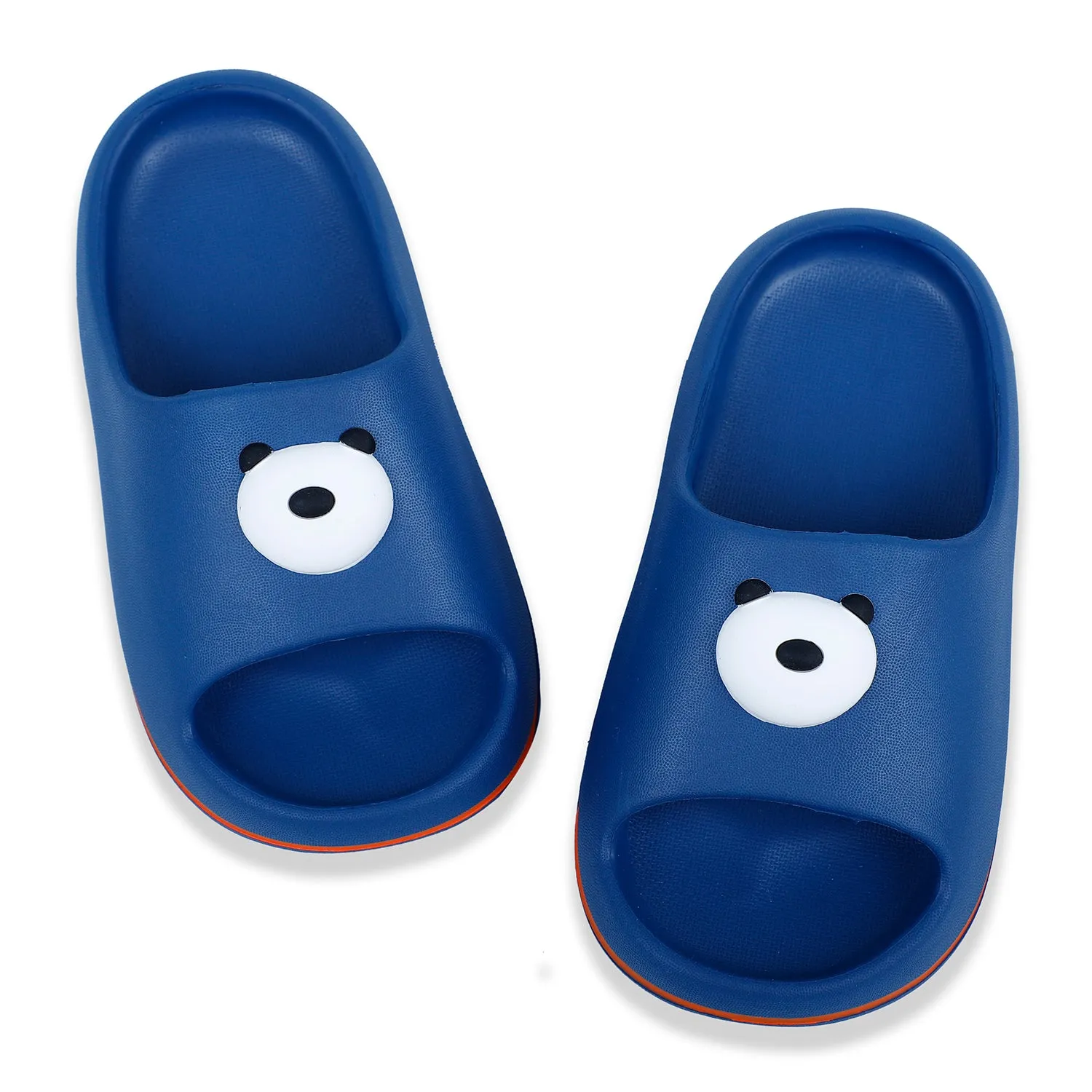 Baby Moo Panda Flip Flop Sliders - Blue