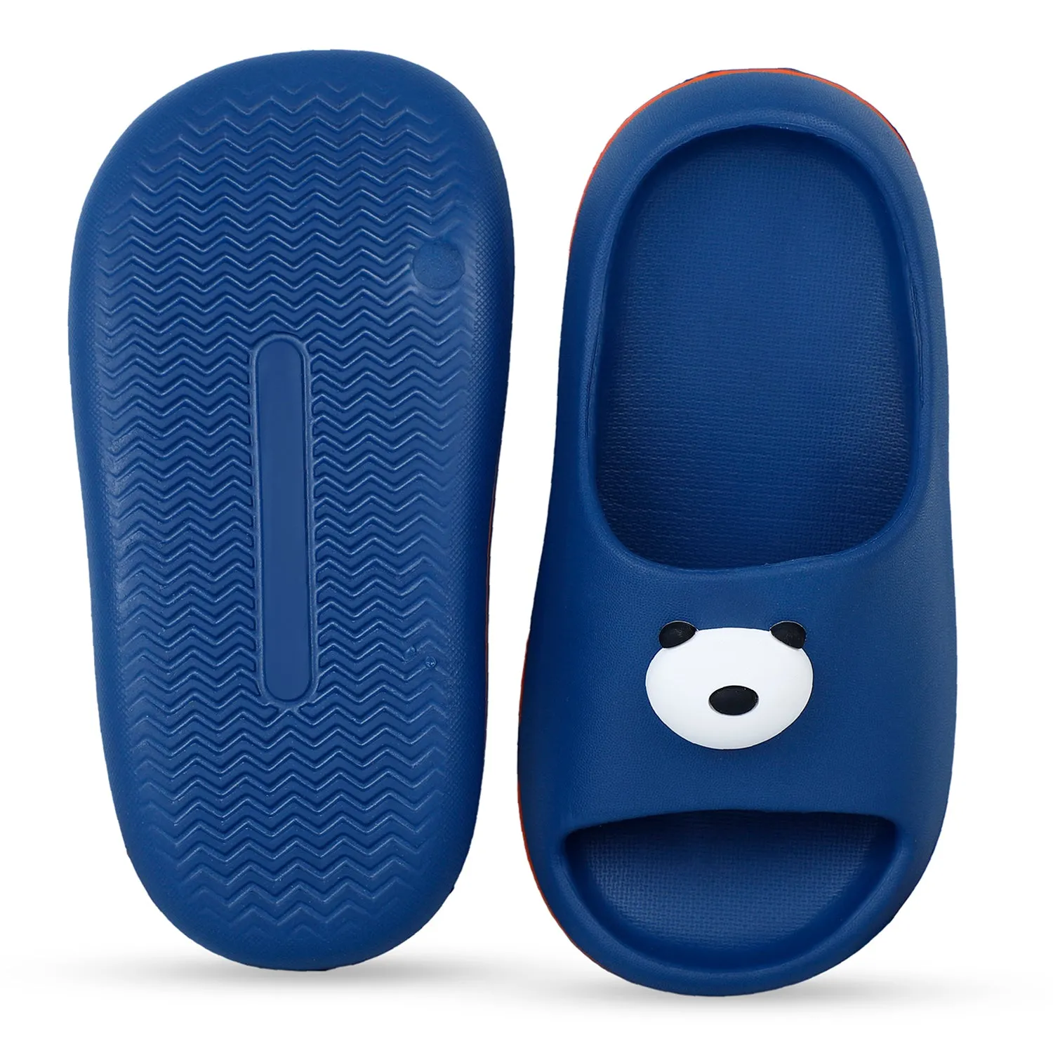 Baby Moo Panda Flip Flop Sliders - Blue