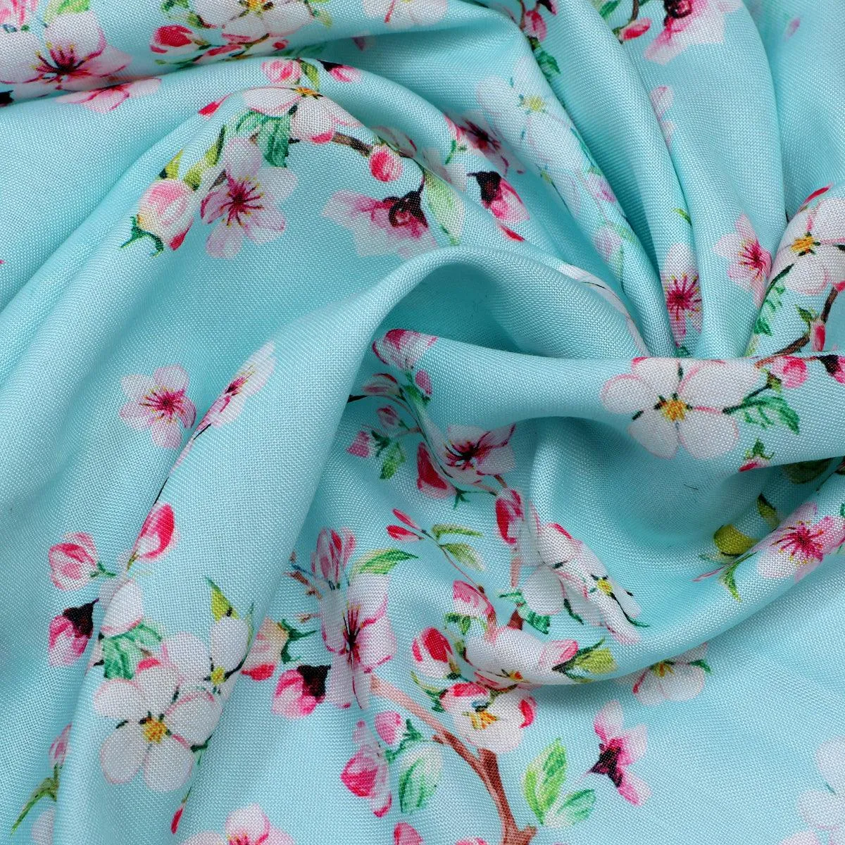Beautiful Rama Floral Vine Digital Printed Fabric