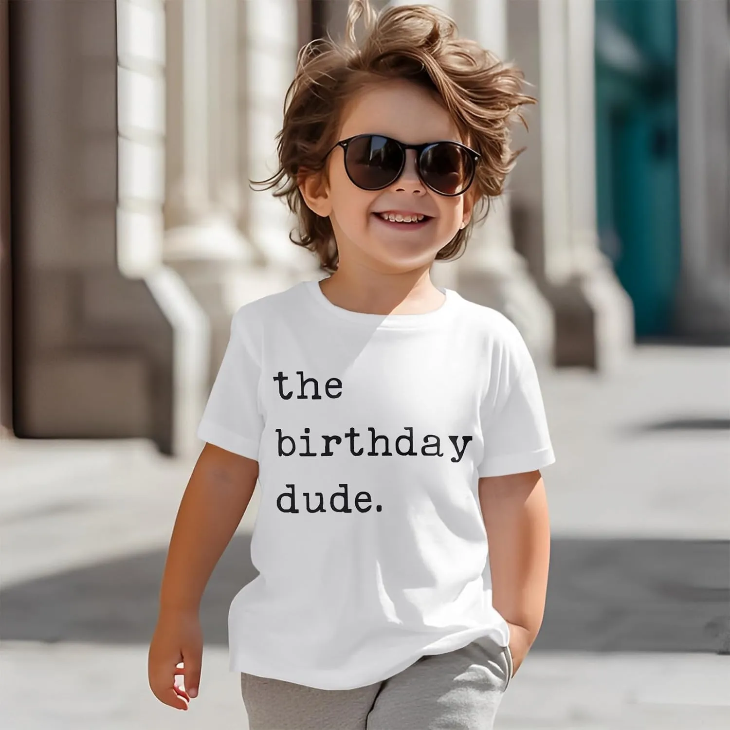 Birthday Boy Shirt Birthday Dude Tshirt 2nd 3rd 4th 5th 6th Toddler Boys B-Day Party Tee Tops
