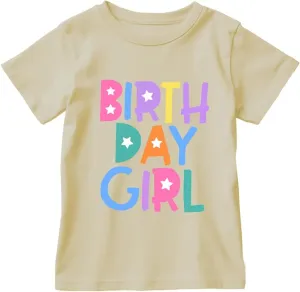 Birthday Girl Shirt 2nd 3rd 4th 5th 6th 7th Girls Birthday Tshirts Cotton Short Sleeve Tee Tops Outfit