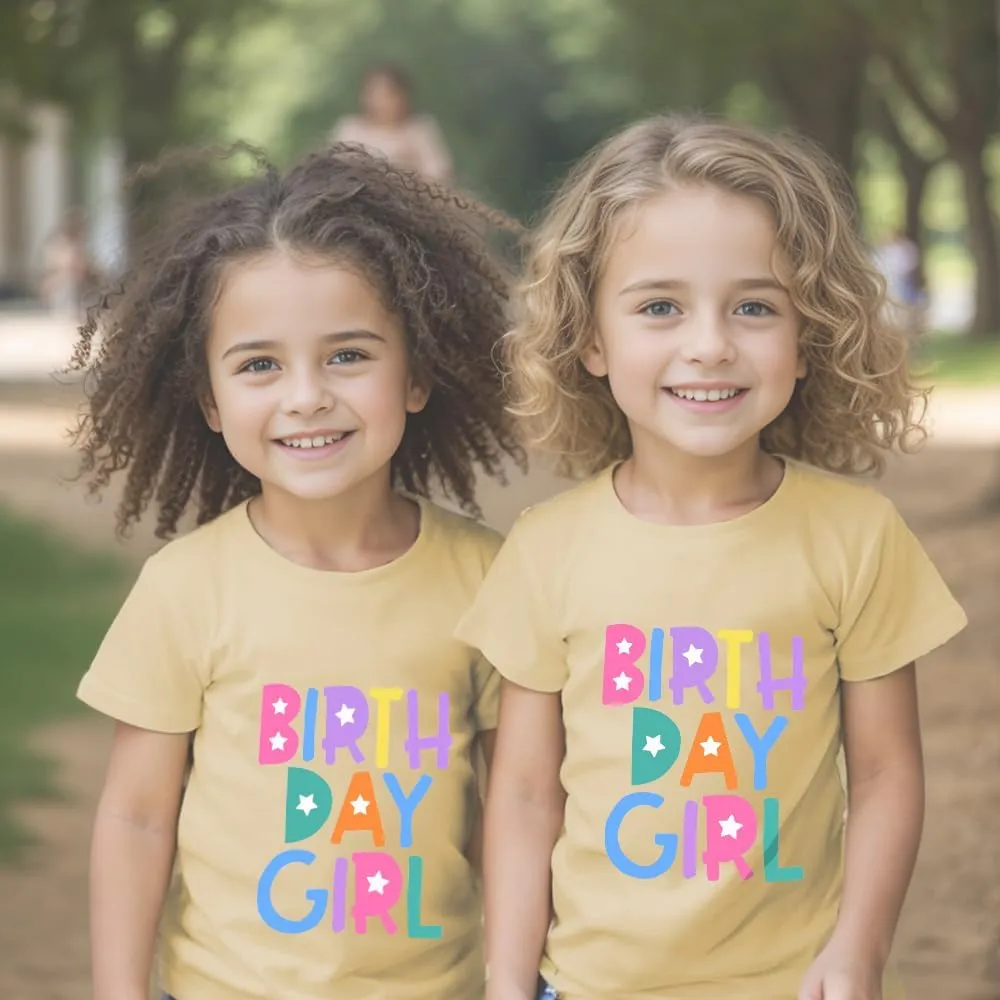 Birthday Girl Shirt 2nd 3rd 4th 5th 6th 7th Girls Birthday Tshirts Cotton Short Sleeve Tee Tops Outfit