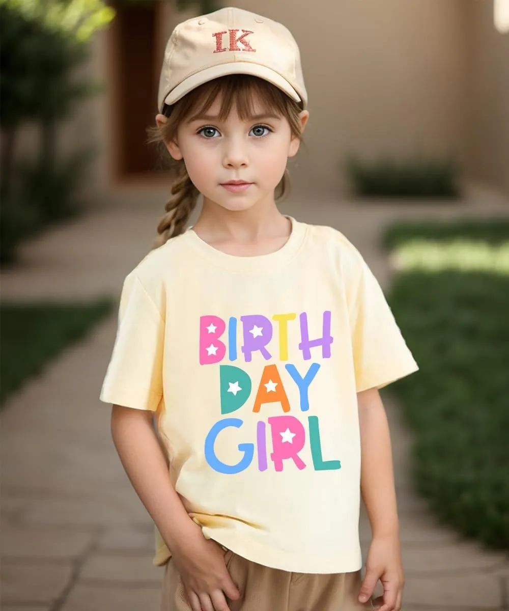 Birthday Girl Shirt 2nd 3rd 4th 5th 6th 7th Girls Birthday Tshirts Cotton Short Sleeve Tee Tops Outfit