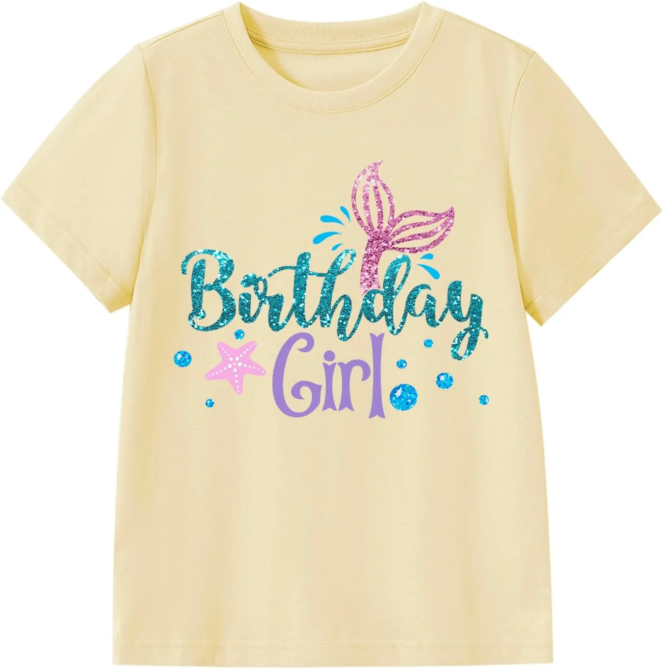 Birthday Girl Shirt 2nd 3rd 4th 5th 6th 7th Girls Birthday Tshirts Cotton Short Sleeve Tee Tops Outfit
