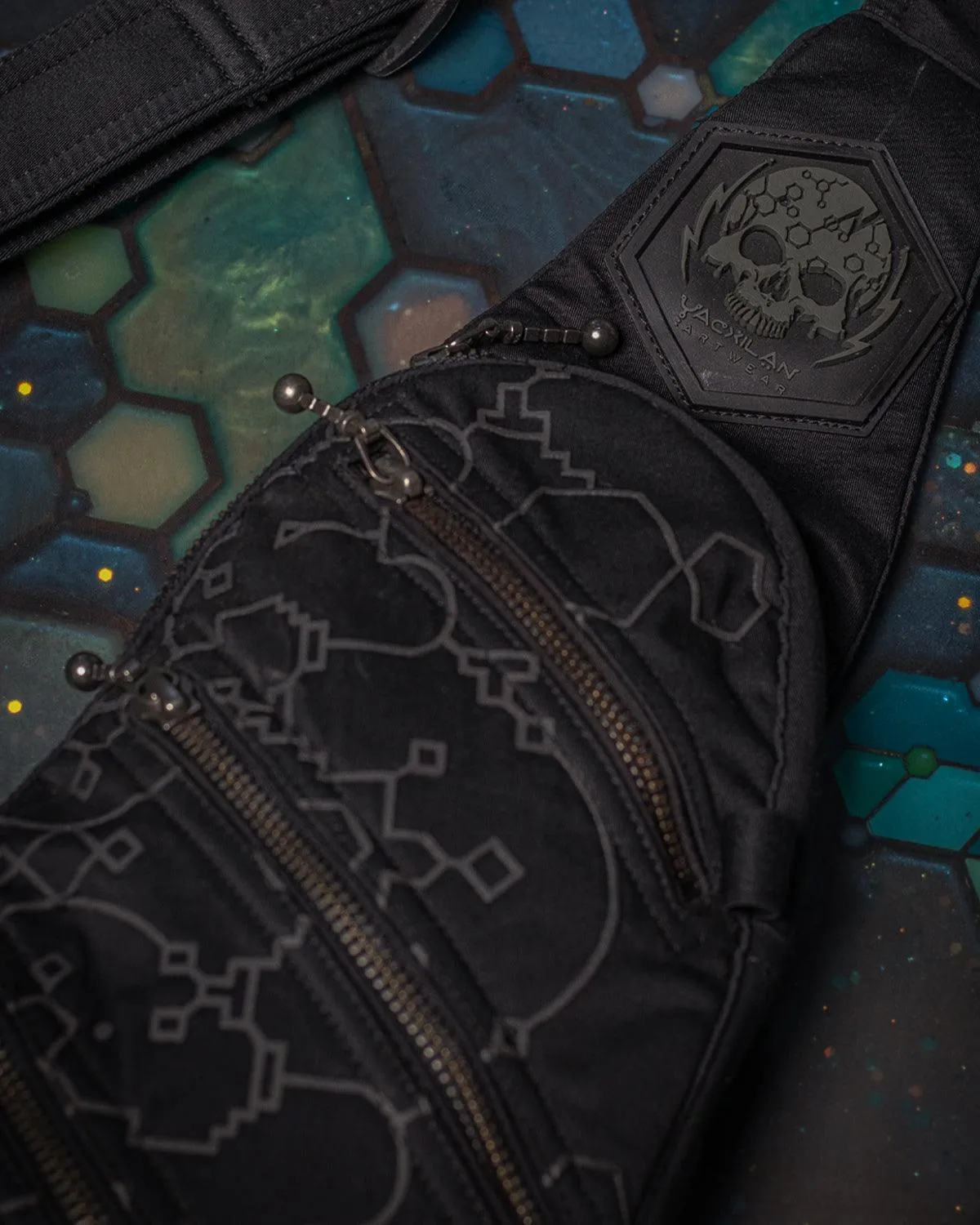 Botta Bag / Cotton Printed Black - IKARO