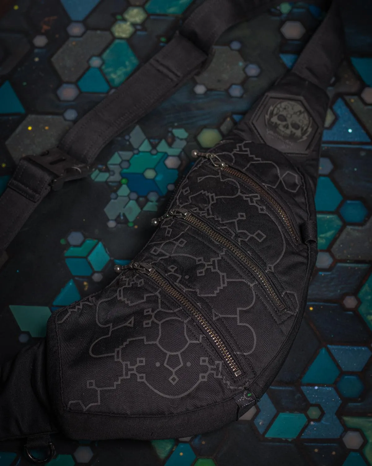 Botta Bag / Cotton Printed Black - IKARO