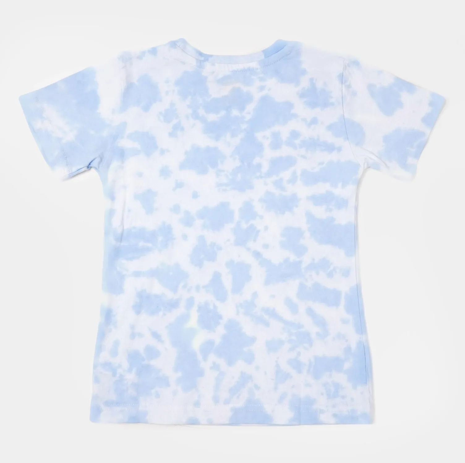 Boys Cotton 2Pcs Suit Character Tie Dye - White/Blue