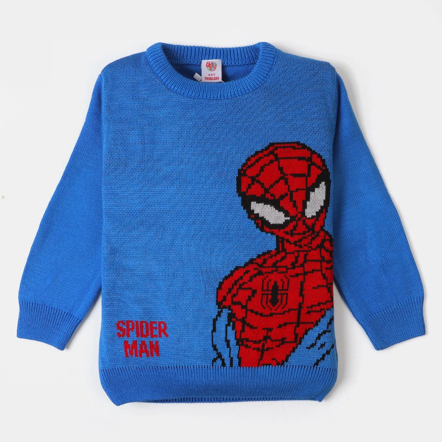 Boys Sweater Action Hero Character - Blue