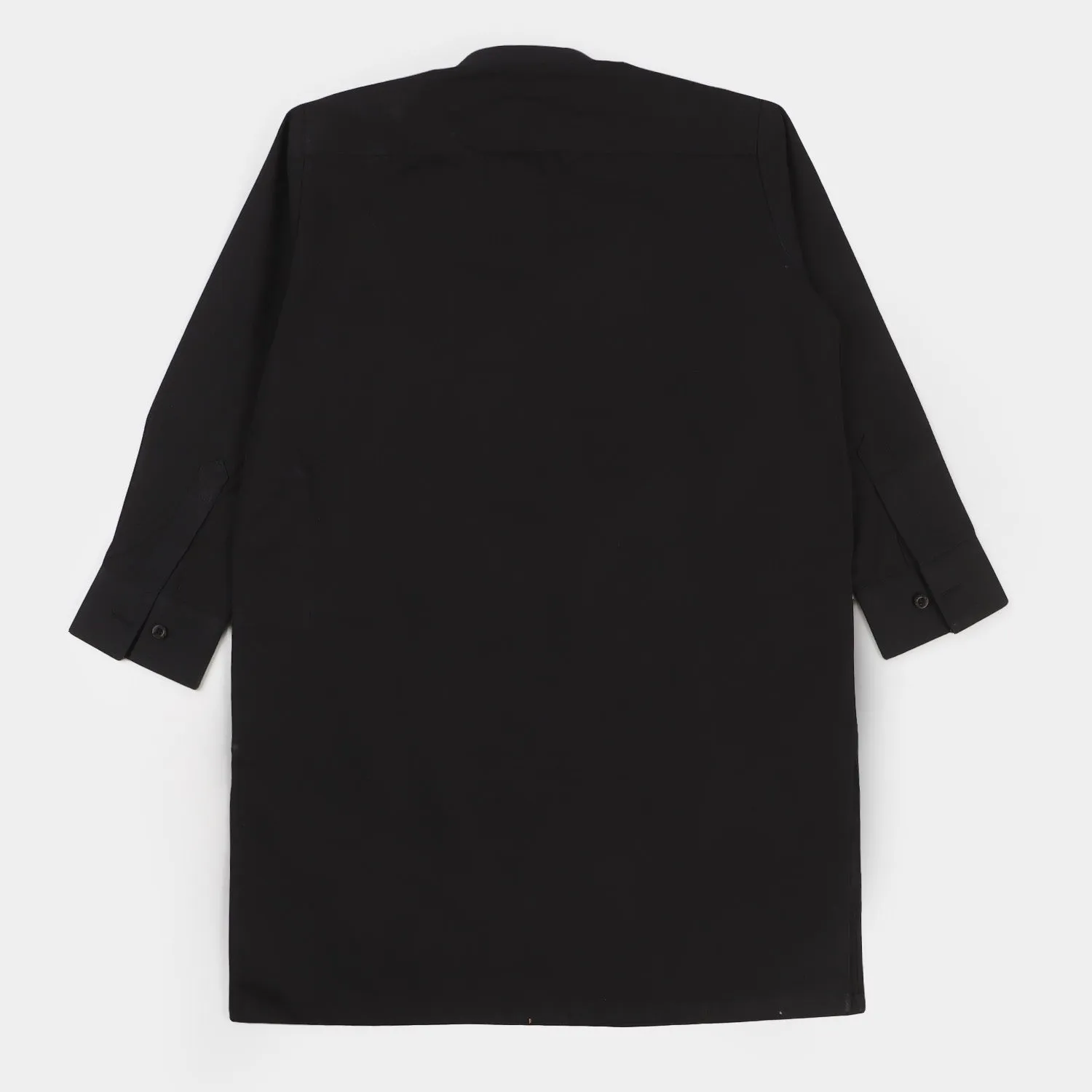 Boys Viscose Embroidered Kurta Pajama - BLACK