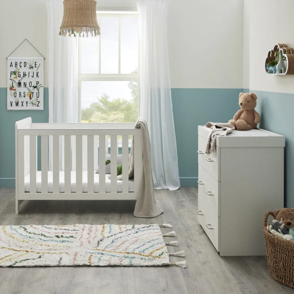 Caro Mini 2 Piece Room Set - White Wash
