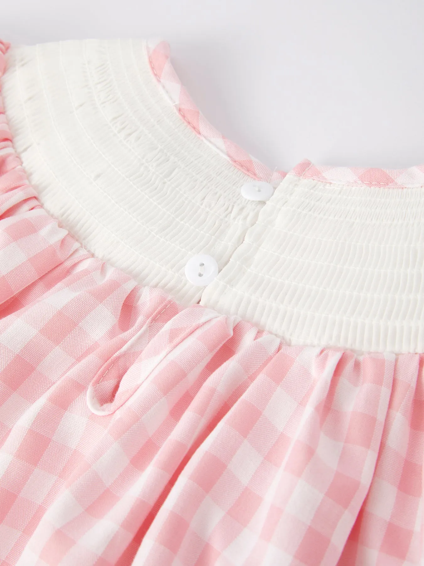 Christmas Santa Embroidered Plaid Girls Dress