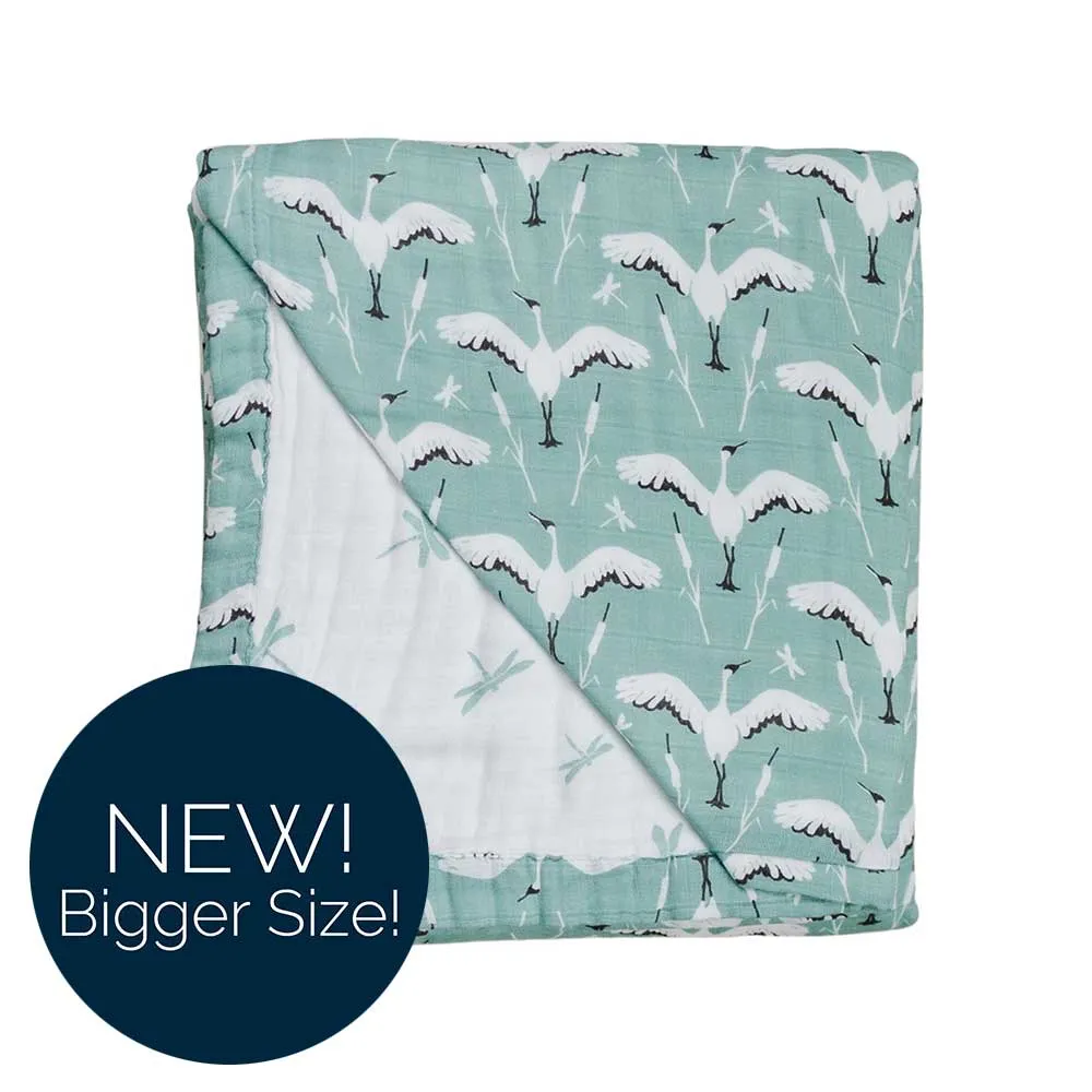 Crane   Dragonfly Oh So Soft Muslin Super Snuggle Blanket