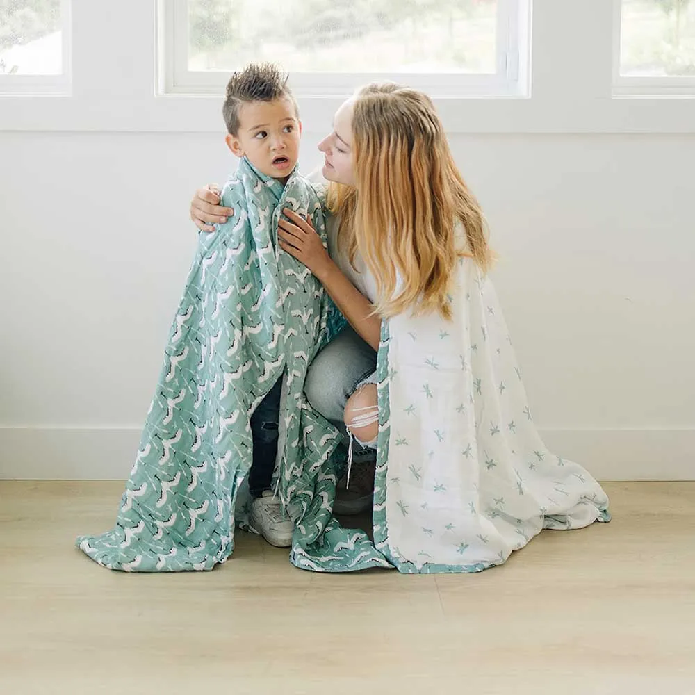 Crane   Dragonfly Oh So Soft Muslin Super Snuggle Blanket