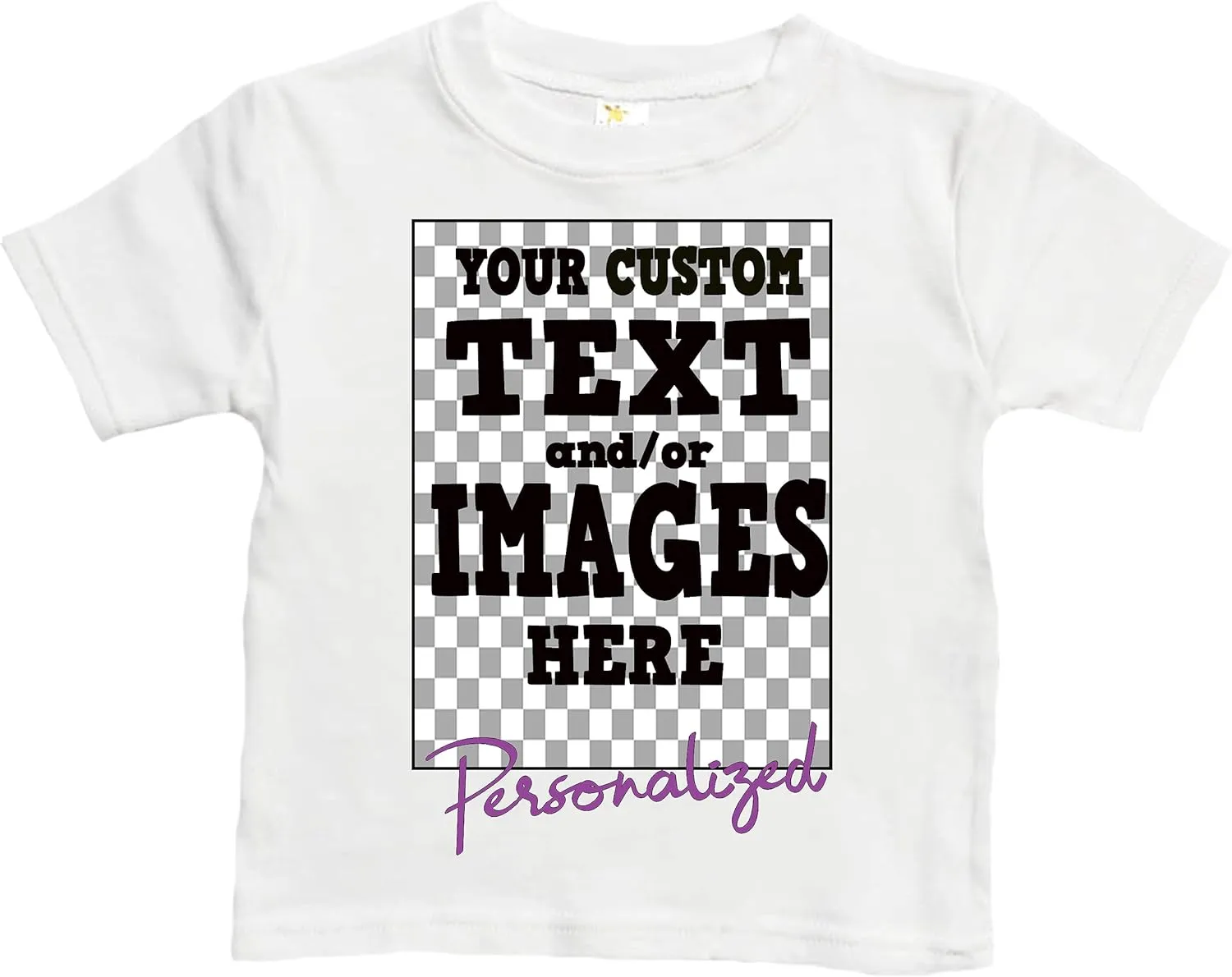 Custom Personalized Toddler Tee - Upload Your Custom Image and/or Text