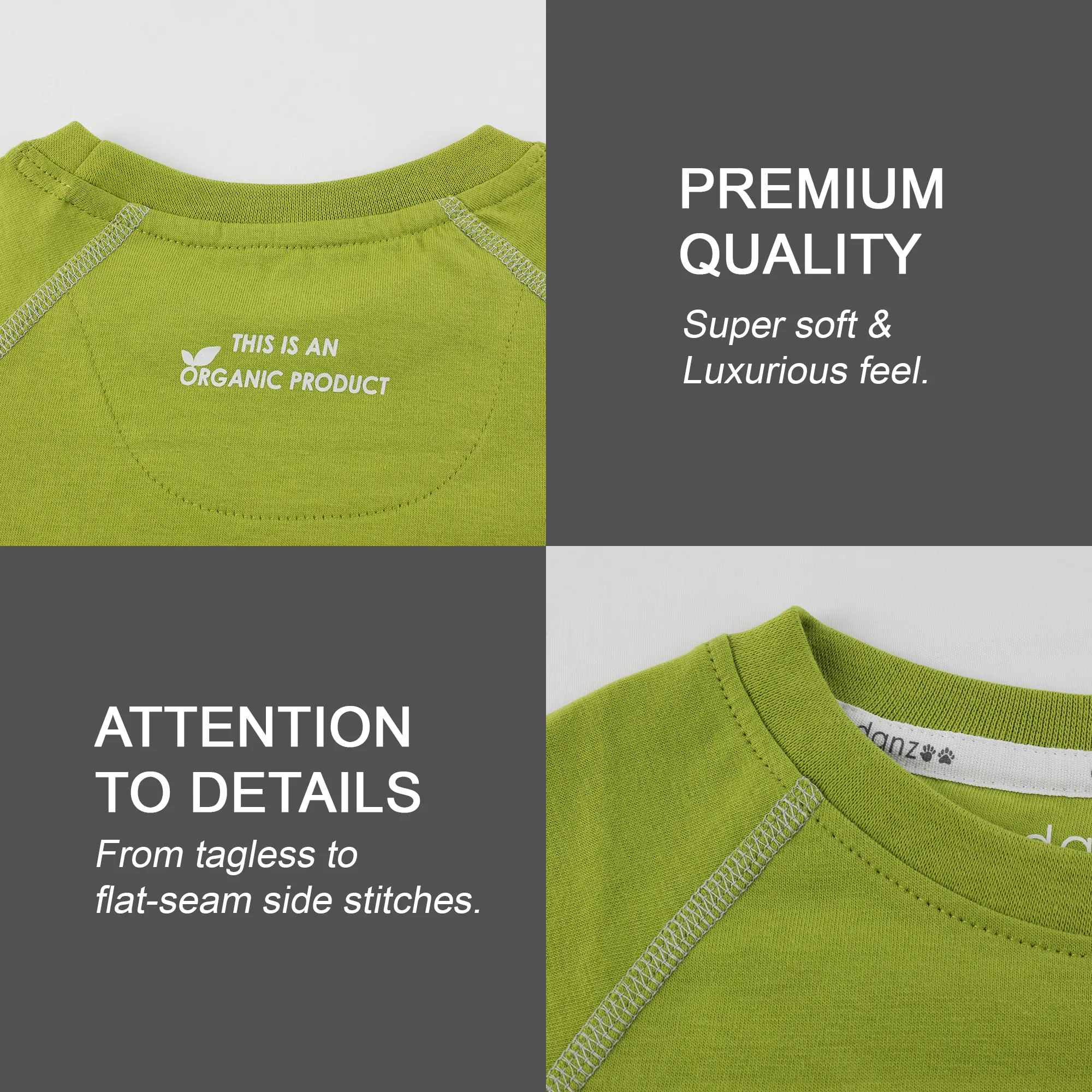 [Custom Text]  Endanzoo Organic Toddler Kids T-shirt - Three-quater Sleeve
