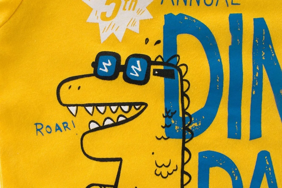 Cute Toddler Boys Dinosaur Fashion Tops