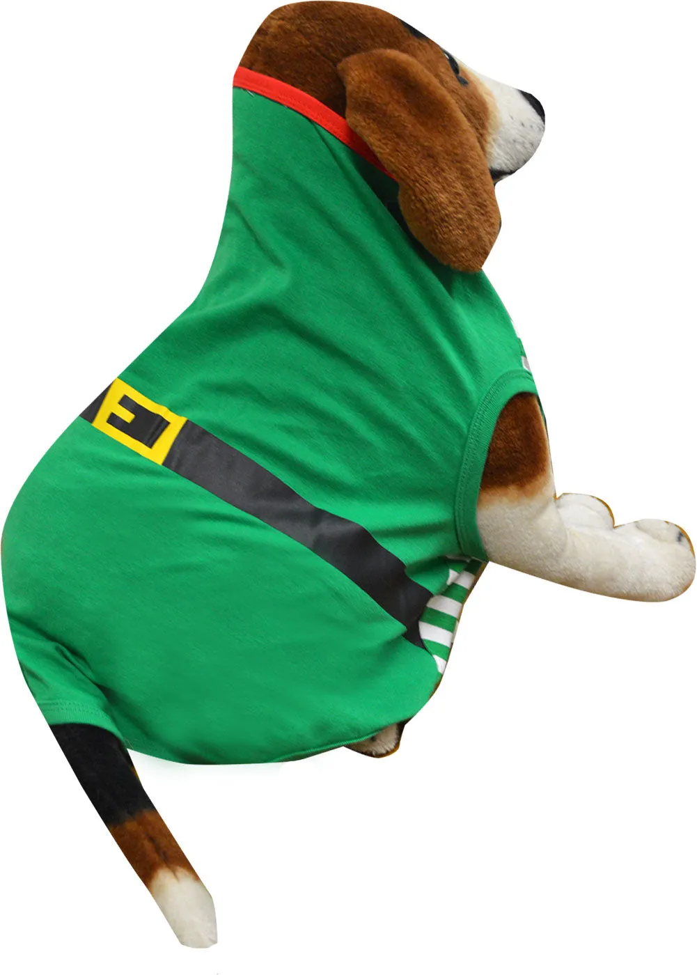 Elf Santa's Helper Dog Costume Union Suit
