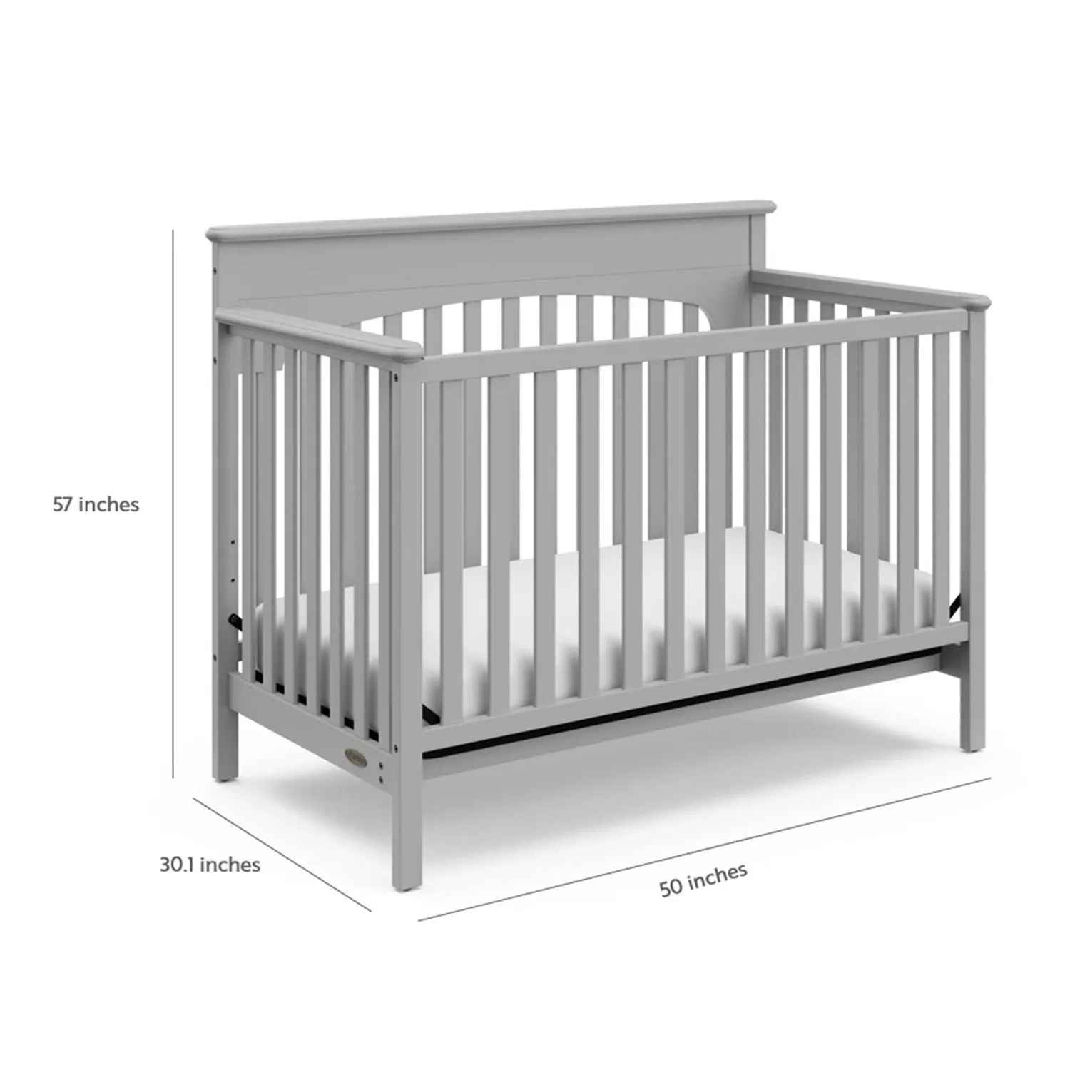Eva 4-in-1 Convertible Crib | Grey