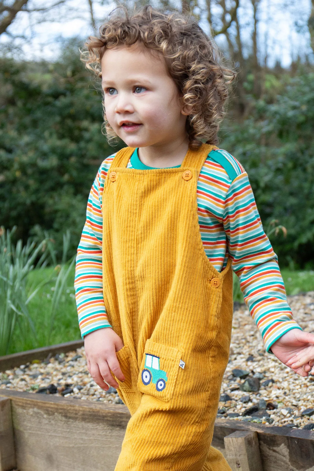Frugi Baby boys Adley Cord Dungarees