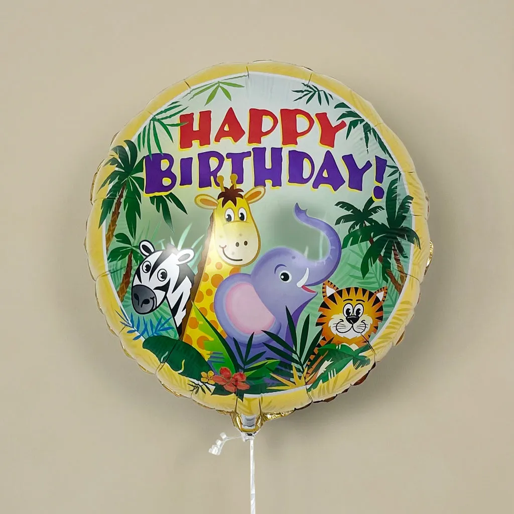 Georgie Giraffe Soft Toy with Jungle Pyjamas and Birthday Balloon