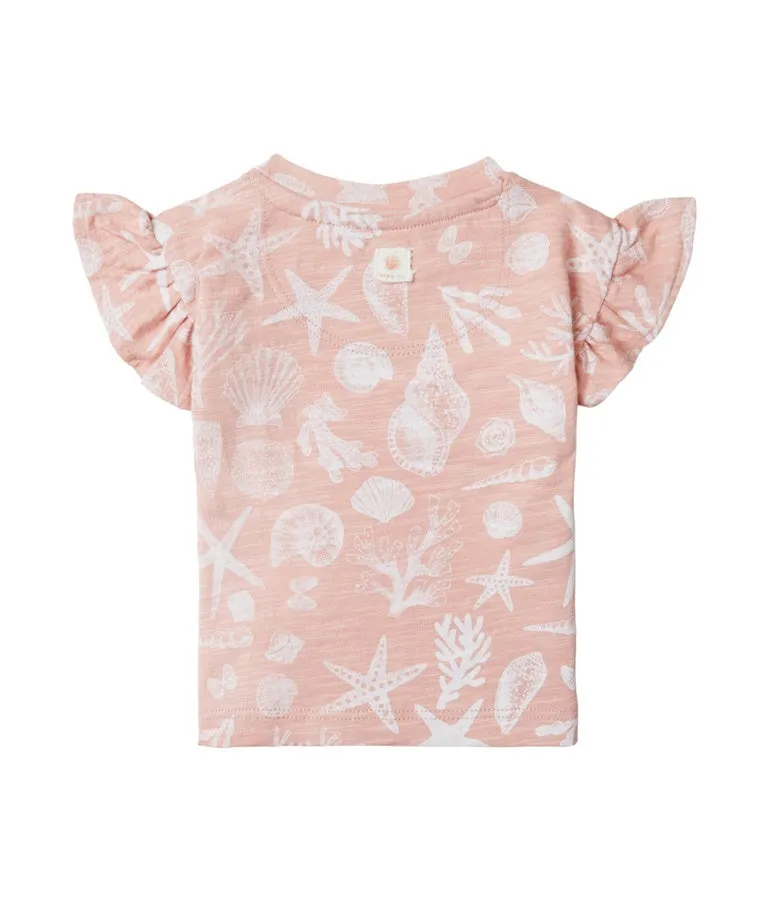 Girl's Cotton Covina T-shirt - Peach Beige
