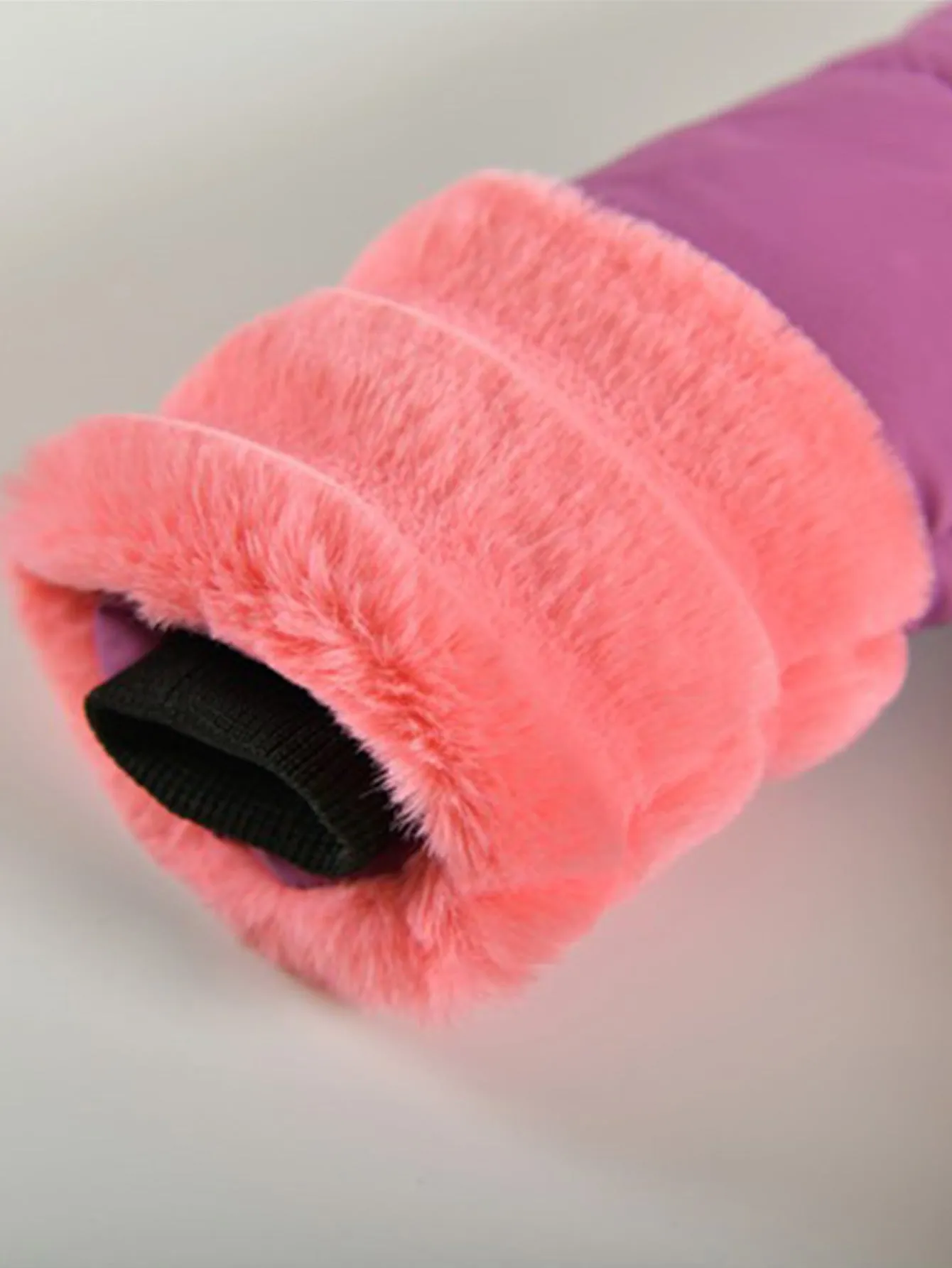 Girls' hooded fleece thickened outdoor cotton coat