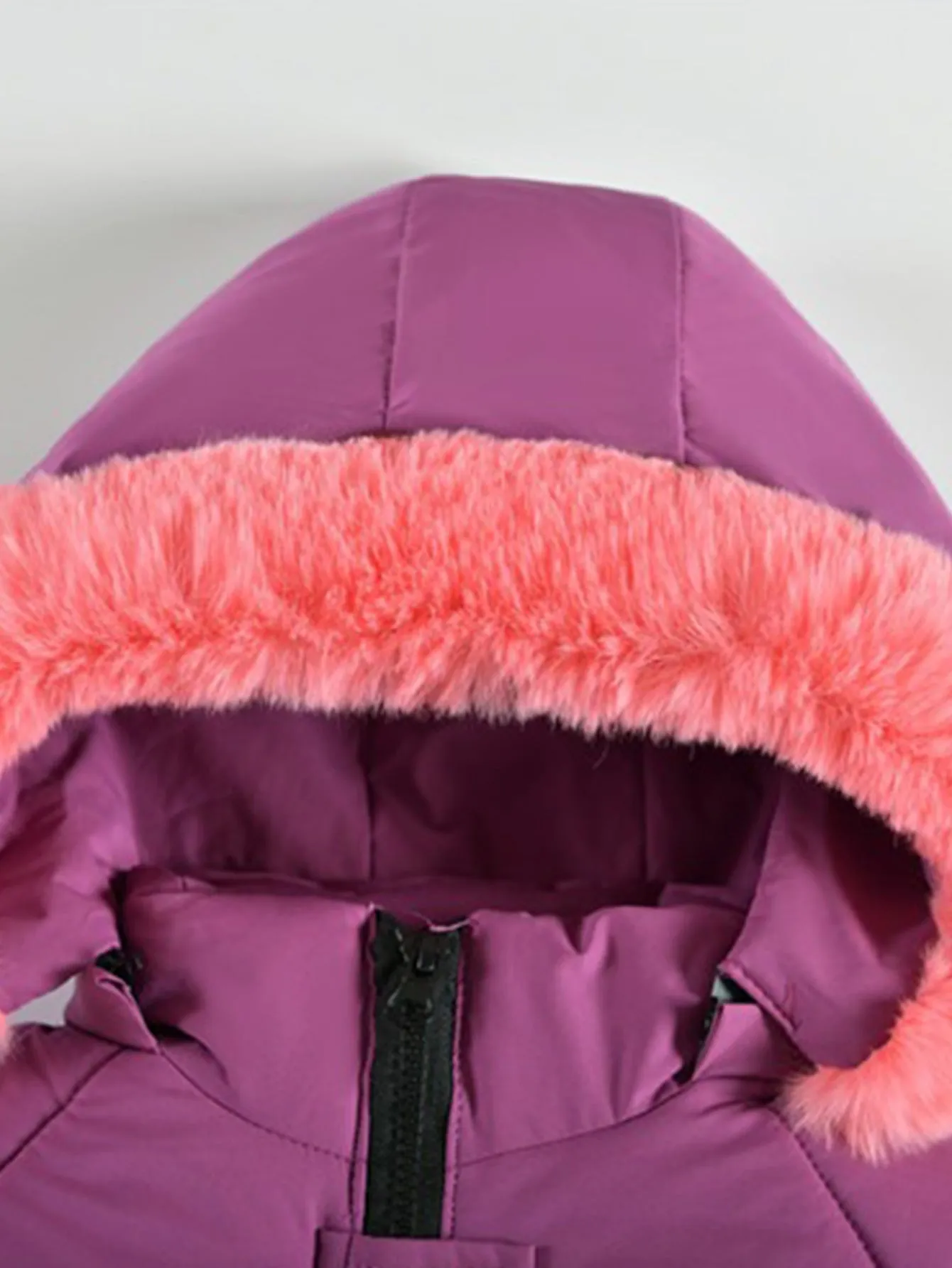 Girls' hooded fleece thickened outdoor cotton coat
