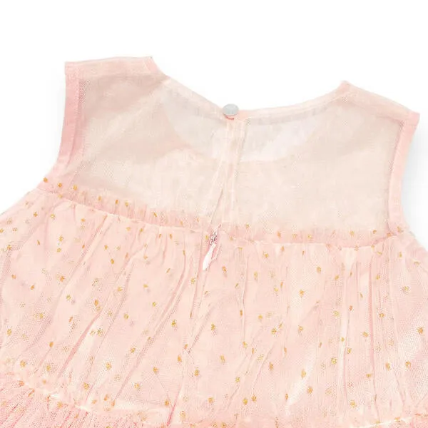 Gold Dots Mesh Dress