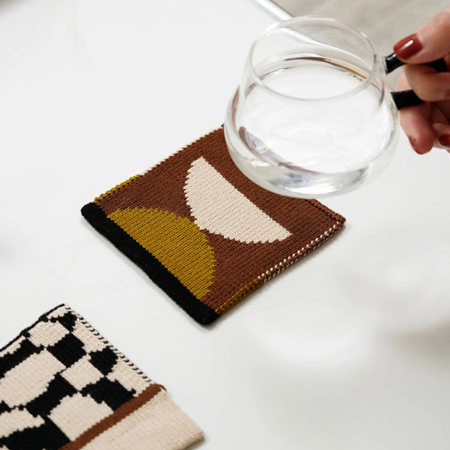 Hand Knitting Cup Coaster