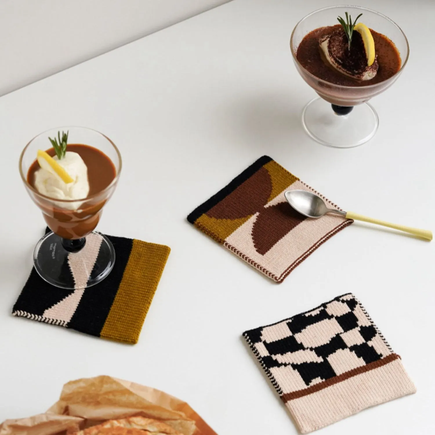 Hand Knitting Cup Coaster