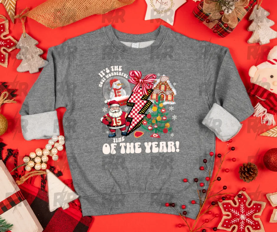 It's The Most Wonderful Time of The Year KC Collage Grey Sweatshirt