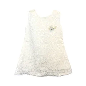 Ivory Heart Brocade Dress w/ Brooch