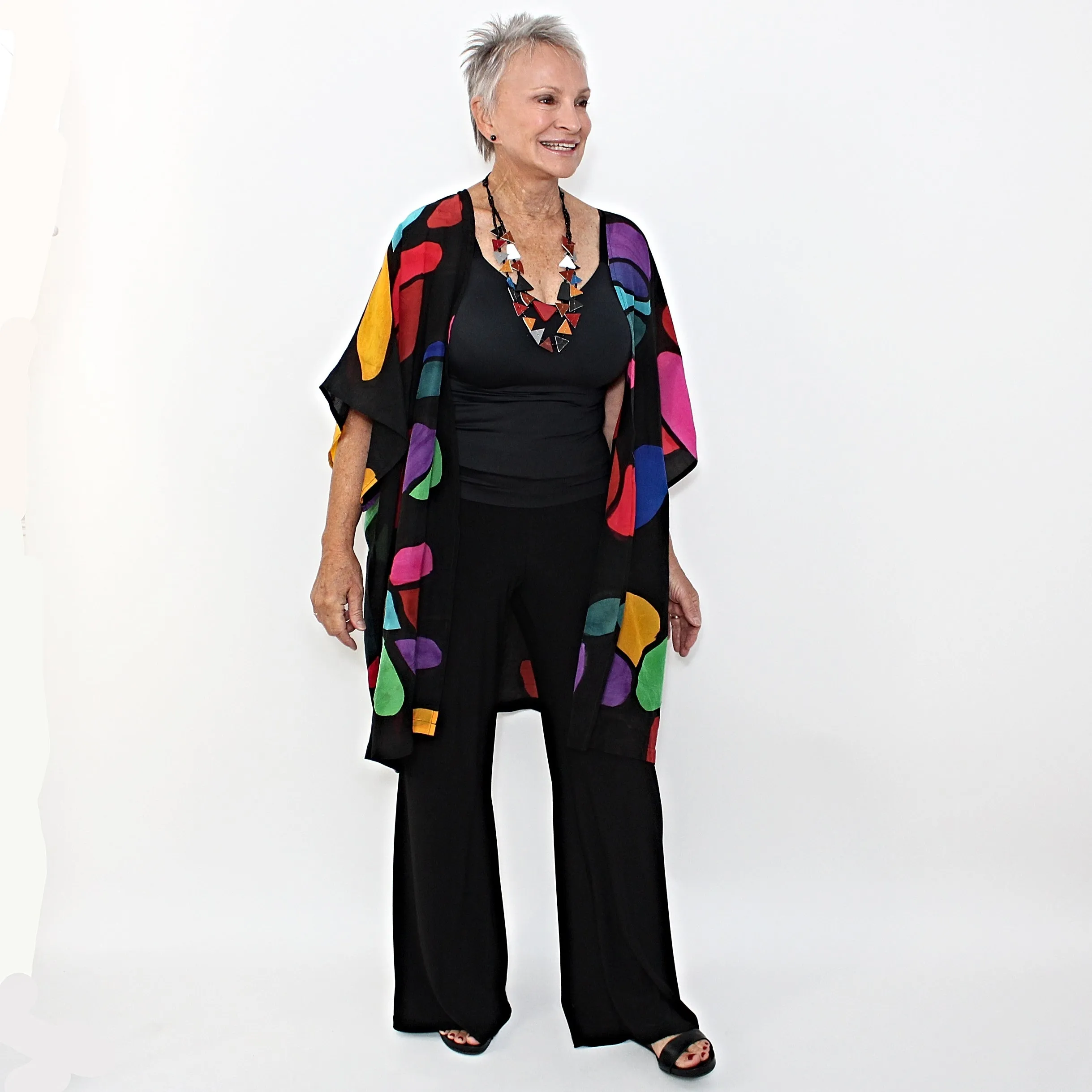 Jewel Tone Dramatic Kimono