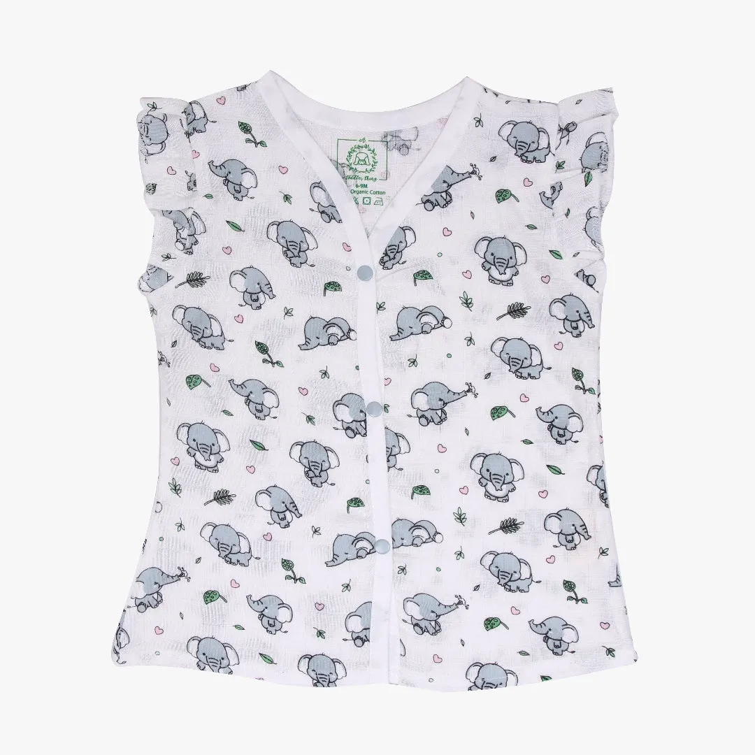 Jumbo The Elephant- Muslin Sleep Suit Girls
