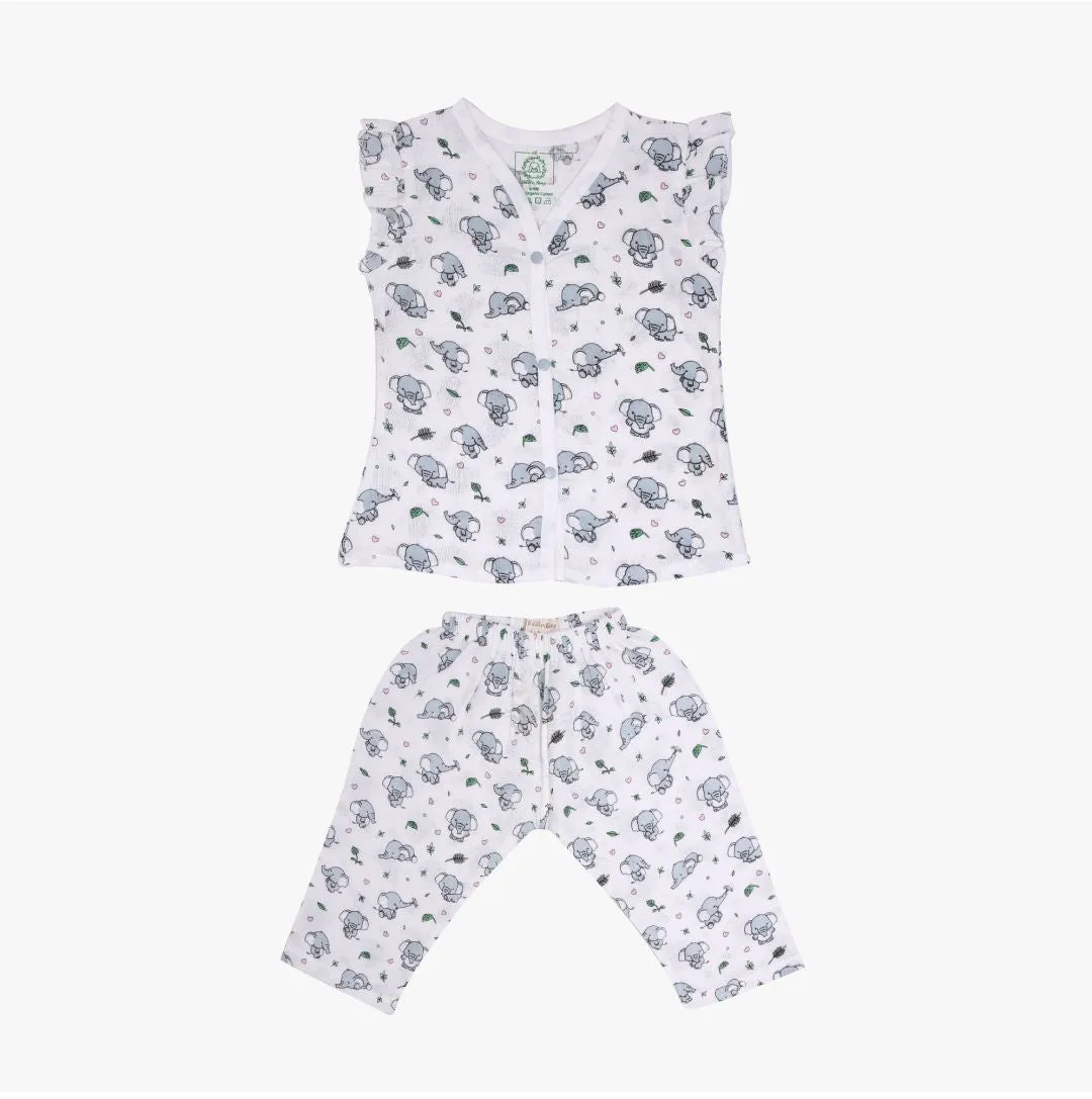 Jumbo The Elephant- Muslin Sleep Suit Girls