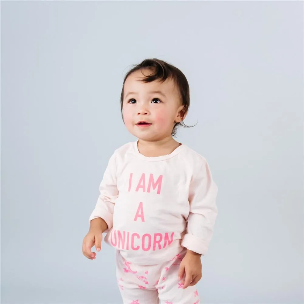 Kira Kids Pink Infant & Toddler I Am A UNICORN Organic Cotton Shirt