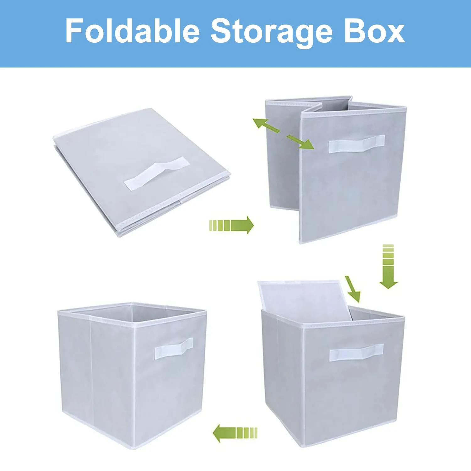 Kuber Industries Non-Woven Mickey & Friend Print Flodable Storage Box/Wardrobe Organizer For Home Decor (Blue) 54KM4248