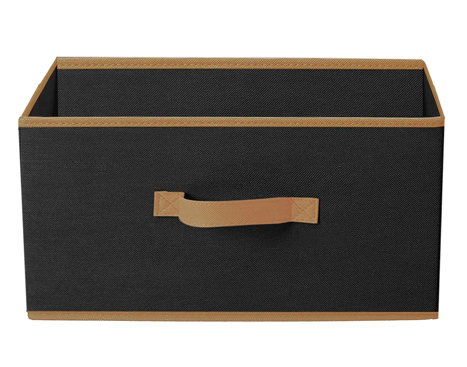 Kuber Industries Non-Woven Rectangular Flodable Cloth Storage Box (Black)-HS40KUBMART23911, Pack of 1